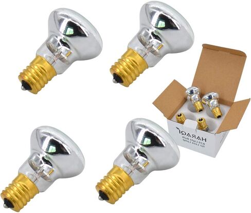 4 عبوات من المصابيح البديلة لمصابيح الحمم البركانية، مصابيح لامعة، ساطعة، صفراء، R39 E17 25 وات لمبات عاكسة in Kuwait