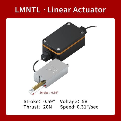 Electric Linear Motor Actuator Stroke15mm 0.6" 4.4 lbs High-Speed 0.31"/sec 5v Volt with Power in Kuwait
