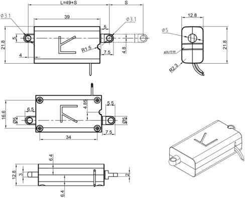 Electric Linear Motor Actuator Stroke15mm 0.6" 4.4 lbs High-Speed 0.31"/sec 5v Volt with Power in Kuwait