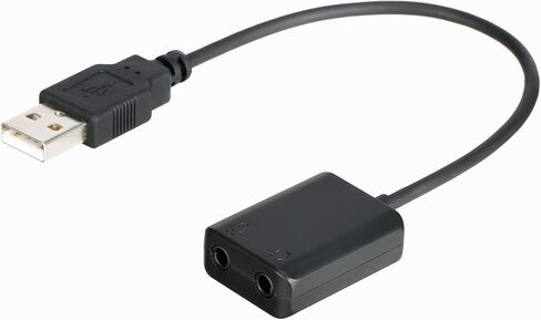 BOYA BY-EA2L بطاقة صوت USB USB إلى 3.5 مم محول صوت جاك مع ميكروفون مزدوج TRS/TRRS 3 أقطاب 3.5 مم ومحول سماعة رأس لأجهزة Windows/Mac/PC/الكمبيوتر المحمول/سطح المكتب/Switch/Linux/PS5 (أسود) in Saudi Arabia