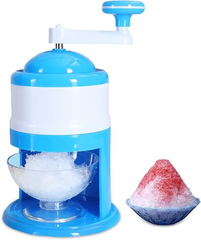 Snow Cone Machine Hand Crank, Shaved Ice Maker Machine for Home, Ice Shaver Hand Crank, Slushy Maker Machine, Ice Crusher for Snow Cones, Ideal for Summer Party, Portable in Kuwait