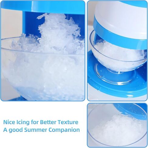 Snow Cone Machine Hand Crank, Shaved Ice Maker Machine for Home, Ice Shaver Hand Crank, Slushy Maker Machine, Ice Crusher for Snow Cones, Ideal for Summer Party, Portable in Kuwait
