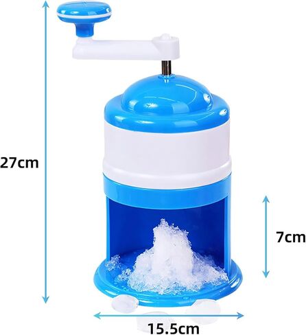Snow Cone Machine Hand Crank, Shaved Ice Maker Machine for Home, Ice Shaver Hand Crank, Slushy Maker Machine, Ice Crusher for Snow Cones, Ideal for Summer Party, Portable in Kuwait