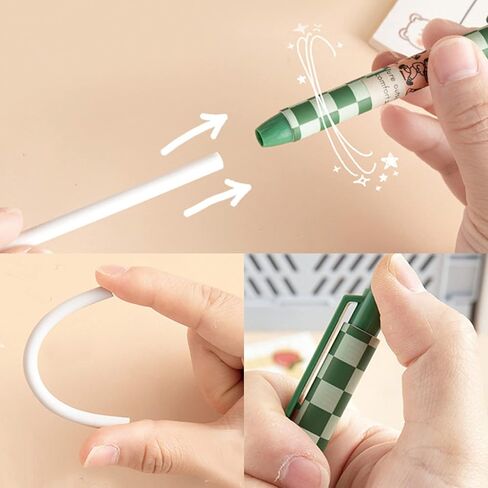 Cute Retractable Eraser Mechanical Eraser Pen-Style Eraser with Refills Erasers for School Kids Boy Girl Women (2Pcs Frog) in Saudi Arabia