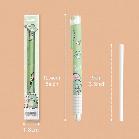 Cute Retractable Eraser Mechanical Eraser Pen-Style Eraser with Refills Erasers for School Kids Boy Girl Women (2Pcs Frog) in Saudi Arabia