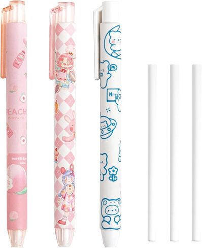 Cute Retractable Eraser Mechanical Eraser Pen-Style Eraser with Refills Erasers for School Kids Boy Girl Women (2Pcs Frog) in Saudi Arabia