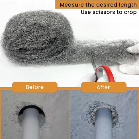 4 Packs Steel Wool Mice Control, Steel Wool Fill Fabric Roll DIY Kit, Gap Blocker for Holes, Siding, Vents, Wall Cracks, in Garden Garage(10 Ft) in Saudi Arabia