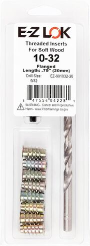 E-Z LOK Thread Repair Installation Kit - Includes E-Z Hex Threaded Inserts for Soft Wood, Zinc Alloy, Flush, 10-24 x 10mm Length, Drill, and Drive Tool, (EZ-801024-10) in Saudi Arabia