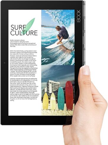 Lenovo Yoga Book - FHD 10.1in Android Tablet - 2 in 1 Tablet (Intel Atom x5-Z8550 Processor, 4GB RAM, 64GB SSD), Gunmetal, ZA0V0035US (Pen Not Included) (Renewed) in Saudi Arabia