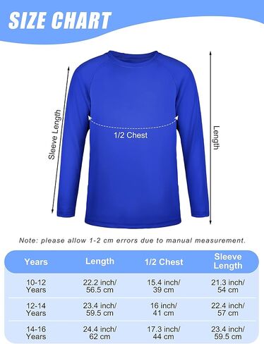 2 Pack Youth Boys UPF 50+ Rashguard Long Sleeve Dry-fit Shirts Sunscreen Swim Athletic Surf Shirt for Summer Outdoor in Saudi Arabia