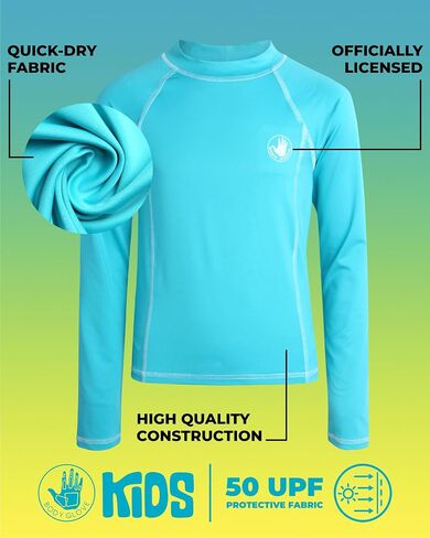 Body Glove Boys' Rash Guard Shirt – UPF 50+ Quick Dry Sun and Sand Protection Swim Shirt – Swimwear for Kids (5-14) in Kuwait