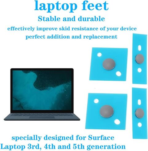 WESAPPINC Laptop Rubber Feet Replacement for Microsoft Surface Laptop 3rd/4th/5th Generation Anti Slip Laptop Foot Pads (Black) in Saudi Arabia