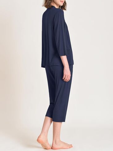 Latuza Women's Bamboo Viscose Button Down Capri Pajamas Set in Saudi Arabia