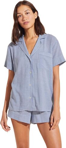 Eberjey Women's Nautico Shortie PJ Set in Kuwait