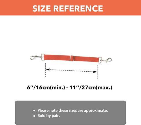 Harrison Howard Essential Fully Elastic Replacement Leg Straps Orange Small in Saudi Arabia