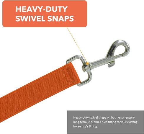 Harrison Howard Essential Fully Elastic Replacement Leg Straps Orange Small in Saudi Arabia