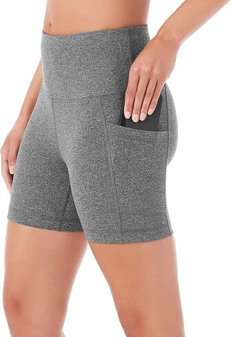 شورت الدراجة المرتفع اليومي للسيدات من Member's Mark (الولايات المتحدة، ألفا، صغير، عادي، عادي، فحمي منقط) in Kuwait