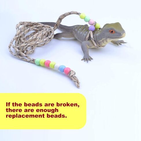 Adjustable Reptile Training Lead Harness Leash Nylon Rope for Lizard Crested Gecko Chameleon Guinea Pig Ferrets Hamster Rats (Blue) in Saudi Arabia