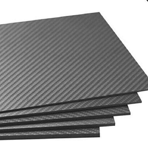 Prorcmodel100% 3K لوح من ألياف الكربون لوح منسوج عادي بسمك 0.3 مم 1 مم 2 مم (سطح لامع) (100 × 250 × 1 مم) in Kuwait
