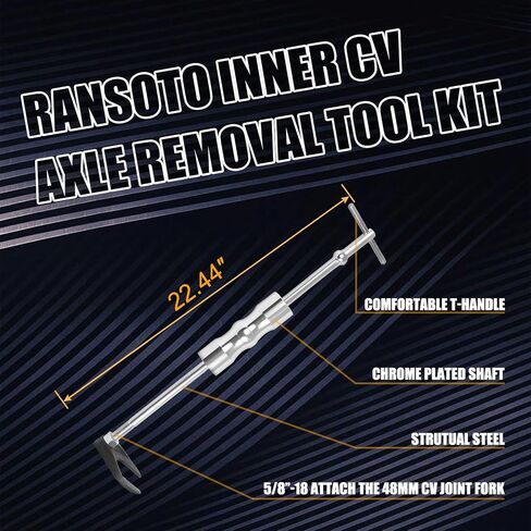 RANSOTO Inner CV Axle Puller Tool kit with 5/8"-18 Slide Hammer & Adapter Compatible with 1986+ Mercury Sable Ford Taurus Front Wheel Drive Axle Puller, Inner CV Joint Removal Tool Kit in Saudi Arabia