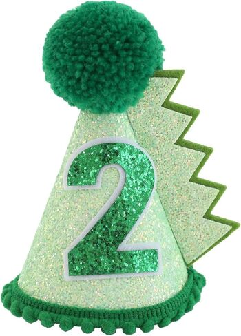 قبعة عيد ميلاد ديناصور خضراء زينة قبعة عيد الميلاد الثاني للأطفال البنات والأولاد مصنوعة يدويًا من الزي الطبيعي قبعة حفلات عيد الميلاد الأولى in Kuwait