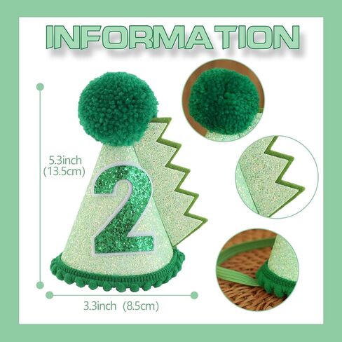 قبعة عيد ميلاد ديناصور خضراء زينة قبعة عيد الميلاد الثاني للأطفال البنات والأولاد مصنوعة يدويًا من الزي الطبيعي قبعة حفلات عيد الميلاد الأولى in Kuwait