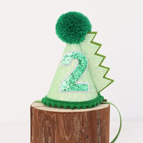 قبعة عيد ميلاد ديناصور خضراء زينة قبعة عيد الميلاد الثاني للأطفال البنات والأولاد مصنوعة يدويًا من الزي الطبيعي قبعة حفلات عيد الميلاد الأولى in Kuwait