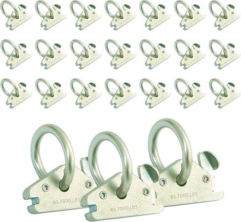 AFA Tooling E Track O Ring Ultra Heavy Tie Down Anchors (24 Pack) | Record 7000 LB Breaking Strength with Slip Free Spring Lever Action | Rustproof BS Stainless Steel Loop Hooks for Ratchet Strap in Saudi Arabia