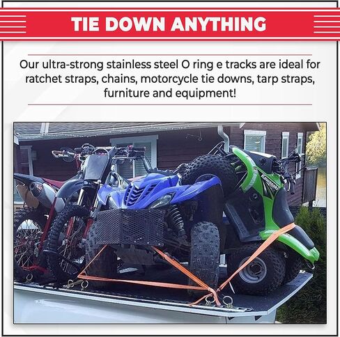 AFA Tooling E Track O Ring مرساة ثقيلة للغاية (24 حزمة) | سجل قوة كسر تبلغ 7000 رطل مع حركة رافعة زنبركية خالية من الانزلاق | خطافات دائرية من الفولاذ المقاوم للصدأ BS لحزام السقاطة in Kuwait