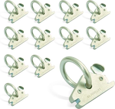 AFA Tooling E Track O Ring مرساة ثقيلة للغاية (24 حزمة) | سجل قوة كسر تبلغ 7000 رطل مع حركة رافعة زنبركية خالية من الانزلاق | خطافات دائرية من الفولاذ المقاوم للصدأ BS لحزام السقاطة in Kuwait