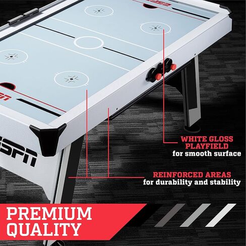ESPN Air Hockey Multiple Styles Game Tables, Indoor Arcade Gaming Sets with Electronic Score Systems, Perfect for Family Game Rooms in Saudi Arabia