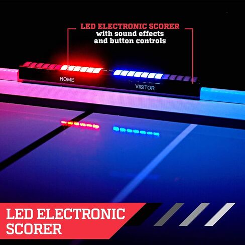 ESPN Air Hockey Multiple Styles Game Tables, Indoor Arcade Gaming Sets with Electronic Score Systems, Perfect for Family Game Rooms in Saudi Arabia