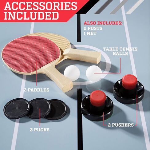 ESPN Air Hockey Multiple Styles Game Tables, Indoor Arcade Gaming Sets with Electronic Score Systems, Perfect for Family Game Rooms in Saudi Arabia