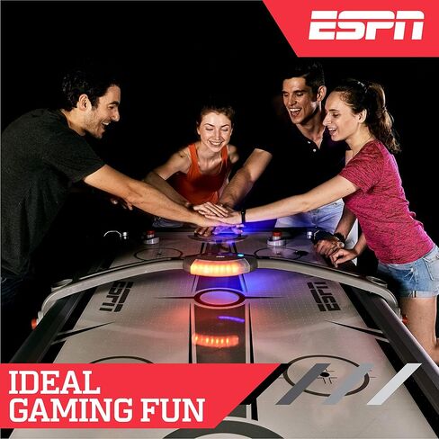 ESPN Air Hockey Multiple Styles Game Tables, Indoor Arcade Gaming Sets with Electronic Score Systems, Perfect for Family Game Rooms in Saudi Arabia