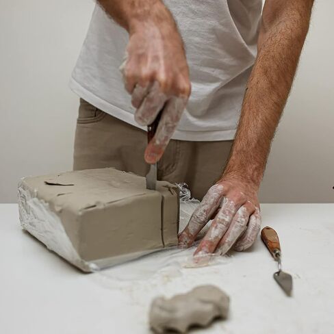 ReArt Air-Dry Clay 15LB wih 3 Colors White, Gray & Terra Cotta 5lb Each- Ideal for Beginners and Advanced Sculptors All-Purpose Modeling Clay (White, Gray & Terra Cotta) in Kuwait