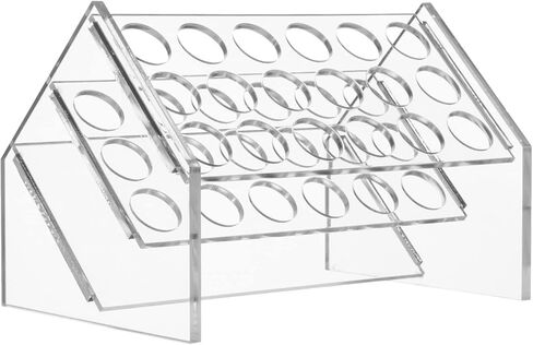 Slant Rack Acrylic Test Tube Holder Rack 8 Holes Centrifuge Tube Rack for 50ML Tubes Clear Suit for Tubes Less Than 3cm/1.2inch in Diameter (8 Holes(50ML)) in Saudi Arabia