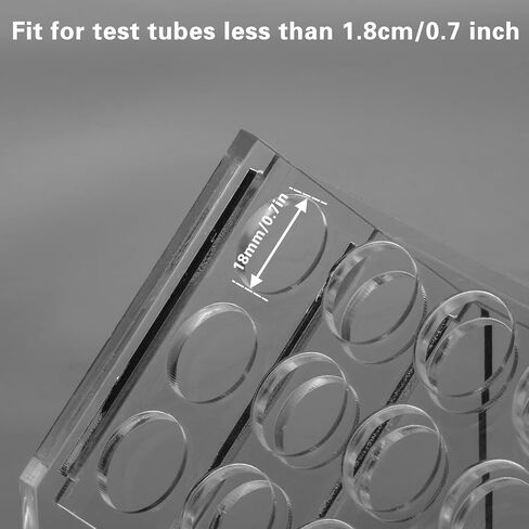 Slant Rack Acrylic Test Tube Holder Rack 8 Holes Centrifuge Tube Rack for 50ML Tubes Clear Suit for Tubes Less Than 3cm/1.2inch in Diameter (8 Holes(50ML)) in Saudi Arabia