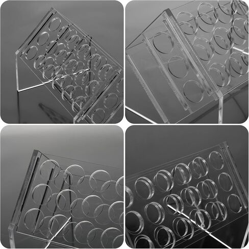 Slant Rack Acrylic Test Tube Holder Rack 8 Holes Centrifuge Tube Rack for 50ML Tubes Clear Suit for Tubes Less Than 3cm/1.2inch in Diameter (8 Holes(50ML)) in Saudi Arabia