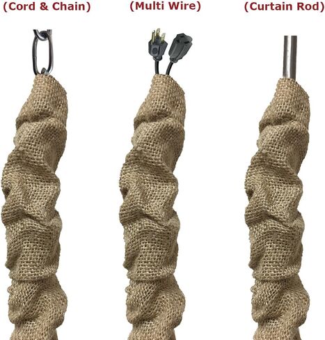 Royal Designs, Inc. CC-11-AGL Antique Gold Cord & Chain Cover- 4 feet- Silk-type Fabric Touch Fastener - Use for Chandelier Lighting Wires in Saudi Arabia