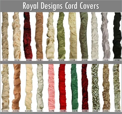 Royal Designs, Inc. CC-11-AGL Antique Gold Cord & Chain Cover- 4 feet- Silk-type Fabric Touch Fastener - Use for Chandelier Lighting Wires in Saudi Arabia