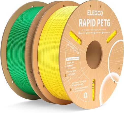 ELEGOO Rapid PETG Filament 1.75 مم أسود 2 كجم، سرعة عالية 30-600 مم/ثانية دقة أبعاد الطابعة ثلاثية الأبعاد +/- 0.02 مم، بكرة من الورق المقوى 1 كجم (2.2 رطل) تناسب معظم طابعات FDM ثلاثية الأبعاد in Saudi Arabia