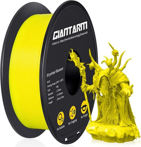 خيوط GIANTARM TPU، خيوط 95A TPU 1.75 مم، دقة الأبعاد +/- 0.03، خيوط طابعة ثلاثية الأبعاد مرنة وناعمة 1 كجم بكرة (2.2 رطل)، تغليف مفرغ (شفاف) in Saudi Arabia