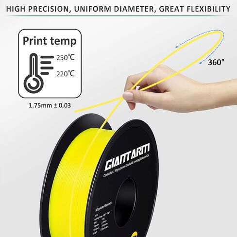 خيوط GIANTARM TPU، خيوط 95A TPU 1.75 مم، دقة الأبعاد +/- 0.03، خيوط طابعة ثلاثية الأبعاد مرنة وناعمة 1 كجم بكرة (2.2 رطل)، تغليف مفرغ (شفاف) in Saudi Arabia