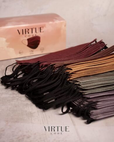 أقنعة الوجه المتوازنة من VIRTUE CODE - أقنعة الوجه المريحة الناعمة المكونة من 3 طبقات والتي يمكن التخلص منها in Kuwait