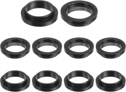 uxcell 4pcs Flanged Sleeve Bearings Plastic Bushings 10.1mm Bore x 14mm OD x 10mm Length Nylon Bushings, White in Saudi Arabia