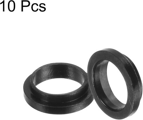 uxcell 4pcs Flanged Sleeve Bearings Plastic Bushings 10.1mm Bore x 14mm OD x 10mm Length Nylon Bushings, White in Saudi Arabia
