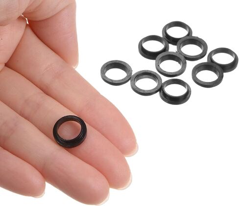 uxcell 4pcs Flanged Sleeve Bearings Plastic Bushings 10.1mm Bore x 14mm OD x 10mm Length Nylon Bushings, White in Saudi Arabia