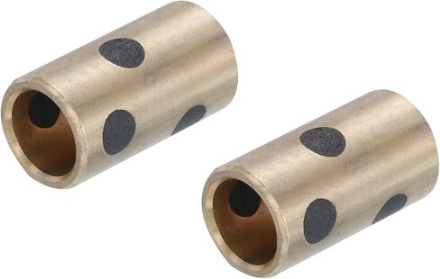 MECCANIXITY Sleeve Bearings 6mm/0.24" Bore,8mm/0.31" OD,20mm/0.79" Height,Wrapped Oilless Bushings Brass Graphite,JDB Oilless Graphite Lubricating Brass Bearing Bushing Sleeve Pack of 2 in Saudi Arabia