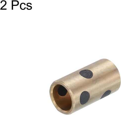 MECCANIXITY Sleeve Bearings 6mm/0.24" Bore,8mm/0.31" OD,20mm/0.79" Height,Wrapped Oilless Bushings Brass Graphite,JDB Oilless Graphite Lubricating Brass Bearing Bushing Sleeve Pack of 2 in Saudi Arabia