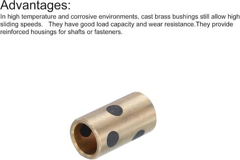 MECCANIXITY Sleeve Bearings 6mm/0.24" Bore,8mm/0.31" OD,20mm/0.79" Height,Wrapped Oilless Bushings Brass Graphite,JDB Oilless Graphite Lubricating Brass Bearing Bushing Sleeve Pack of 2 in Saudi Arabia